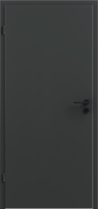 Moderne, schöne Innentür in CPL Anthrazit Matt ohne Lichtausschnitt mit Anti-Fingerprint Oberfläche.