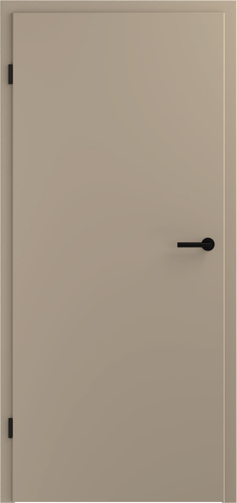 Moderne, schöne Innentür in CPL Strandgrau Matt ohne Lichtausschnitt mit Anti-Fingerprint Oberfläche.