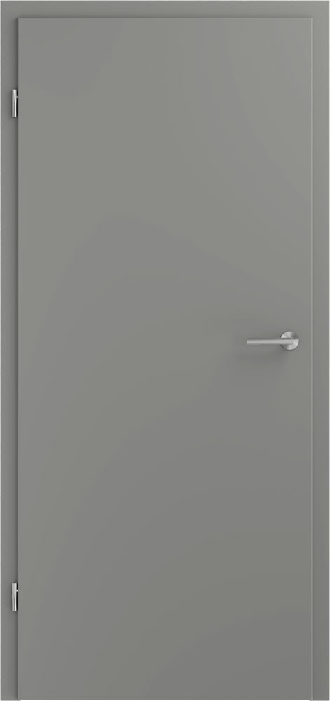 Moderne, schöne Innentür in CPL Titangrau Matt ohne Lichtausschnitt mit Anti-Fingerprint Oberfläche.
