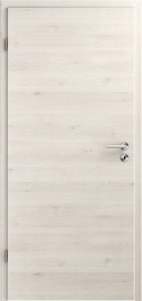 Moderne, schöne Innentür in CPL Vivo Vanilla Quer, Maserung waagrecht, ohne Lichtausschnitt.